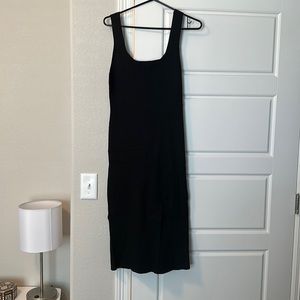 Brand New Cider Solid Knit Slit Midi Dress